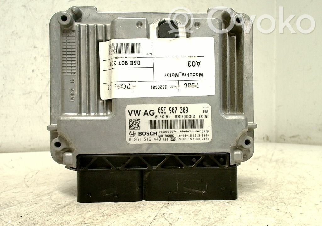 Sterownik / moduł wtrysku   05E906018S,0261S16449,05E907309