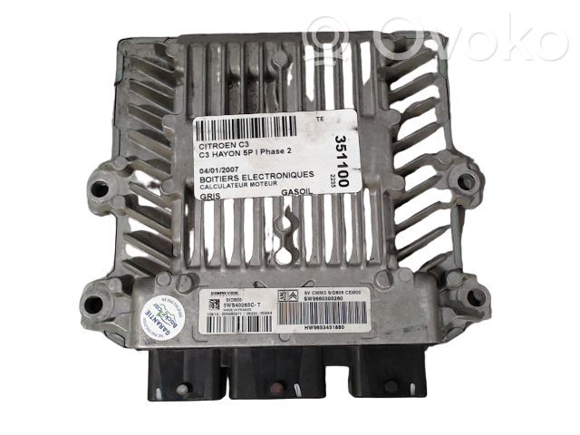 Engine control unit/module ECU   1939VJ,1939VJ,SID806PSA