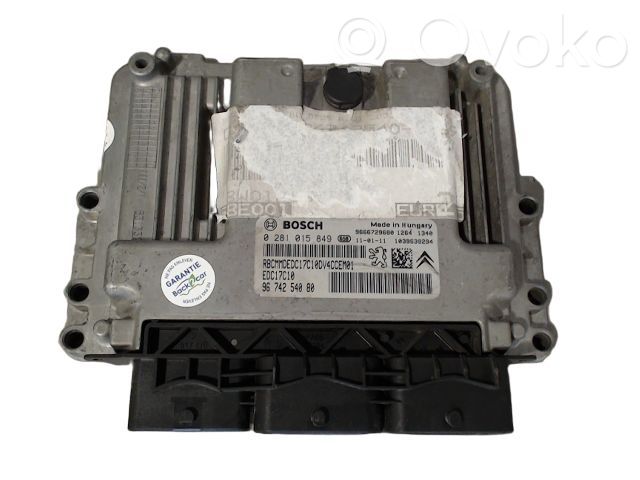 Peugeot 207 Unité de commande, module ECU de moteur 