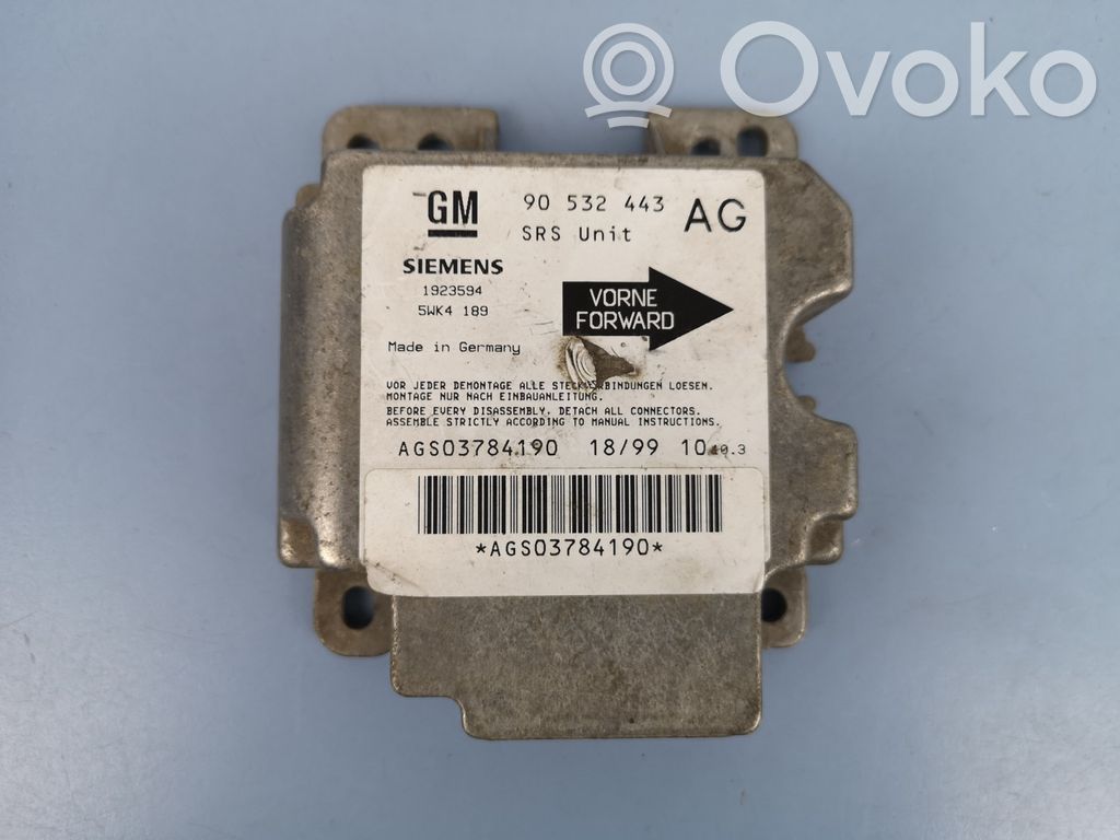 Opel Corsa B Airbag control unit/module 