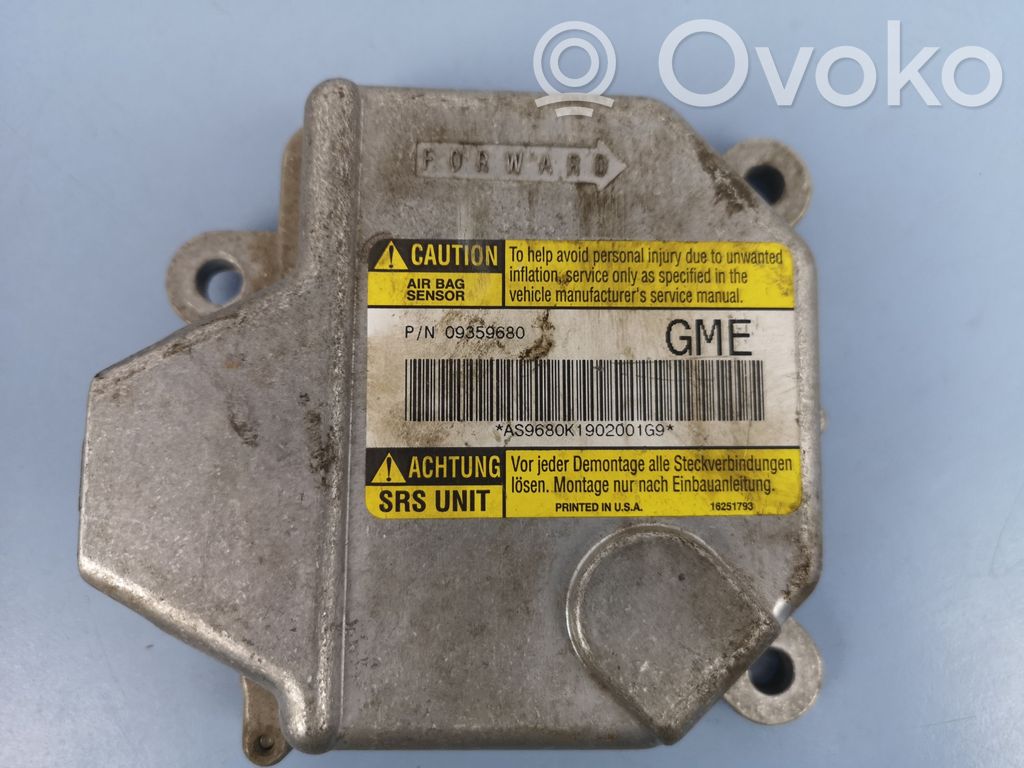 Unidad de control/módulo del Airbag   09359680