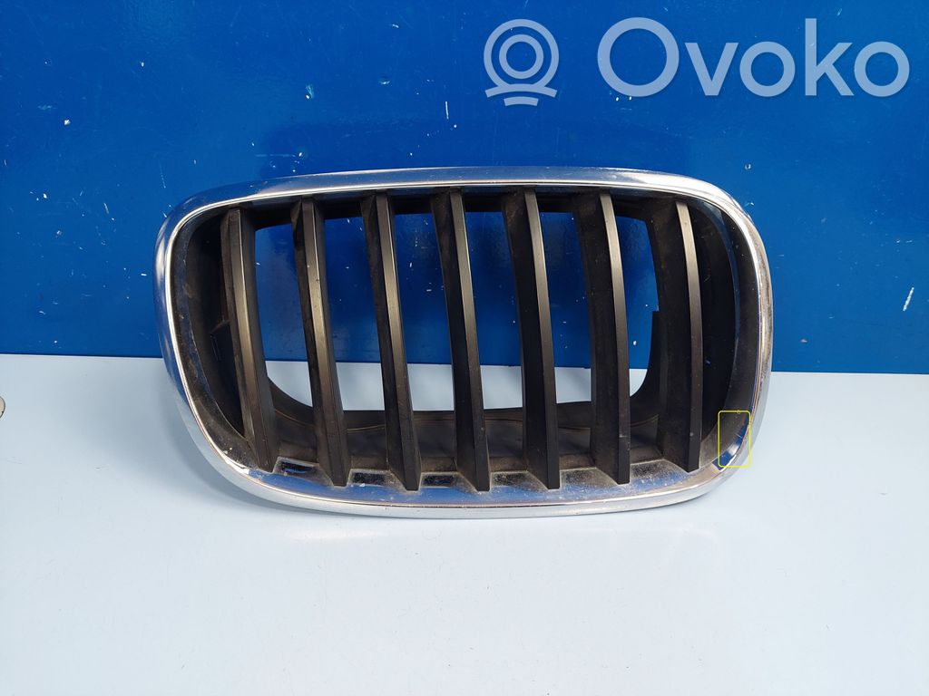 BMW X5 E70 Etupuskurin ylempi jäähdytinsäleikkö 