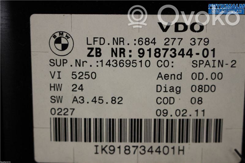 Speedometer (instrument cluster)   62109316127,62109316127,9187344