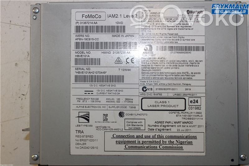 Volvo XC70 Radija/ CD/DVD grotuvas/ navigacija 
