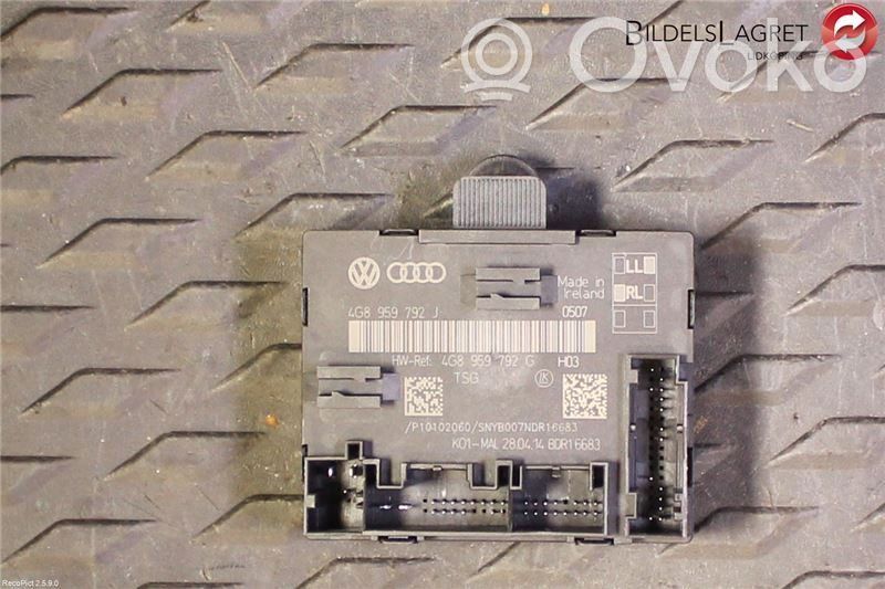 Audi A6 S6 C7 4G Unité de commande module de porte 