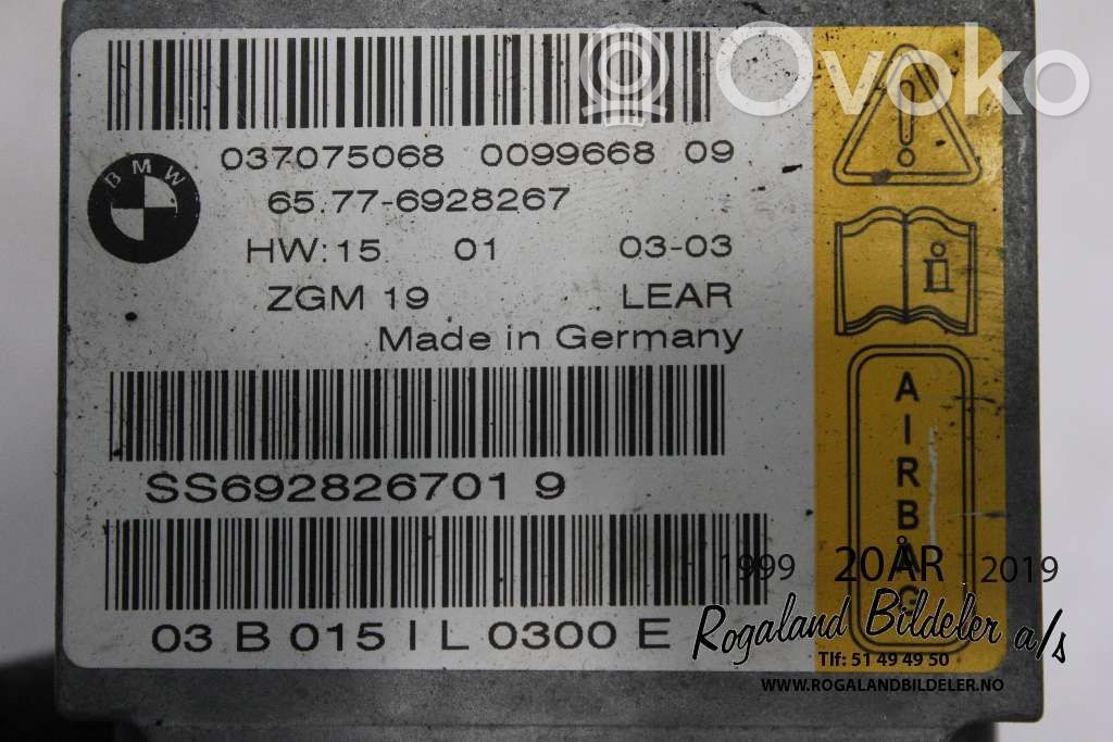 BMW 7 E65 E66 Unidad de control/módulo del Airbag 