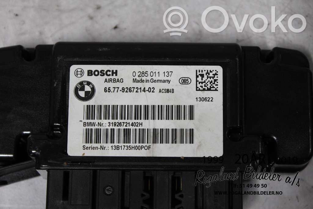BMW 3 F30 F35 F31 Centralina/modulo airbag 