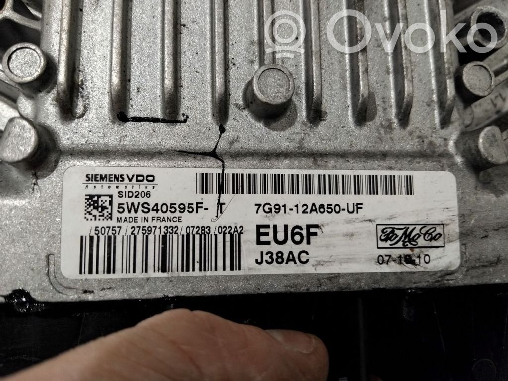 Engine control unit/module ECU   1561024,7G9112A650UF,7G9112A650UF,1561024,5WS40595F,7G9112A650UF