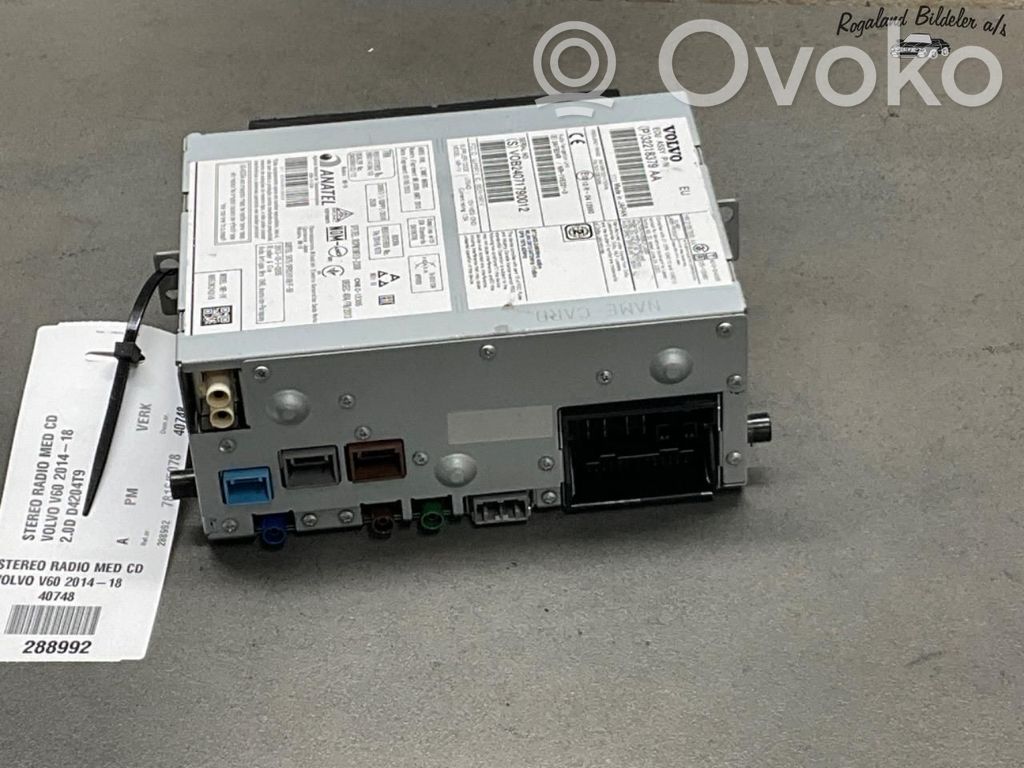 Volvo V60 Radio/CD/DVD/GPS head unit 
