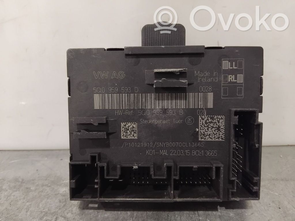 Door control unit/module   5Q0959593D,5Q0959593D,5Q0959593D,5Q0959593D