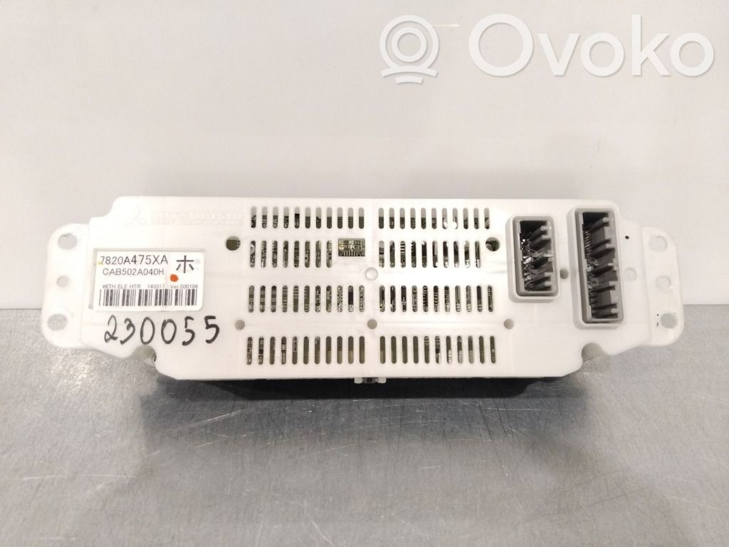 Mitsubishi Outlander Console centrale, commande chauffage/clim