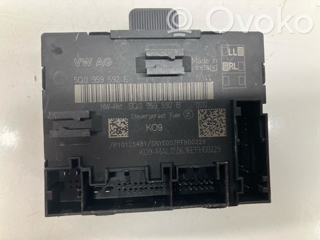 Unité de commande module de porte   5Q0959592B,5Q0959592B