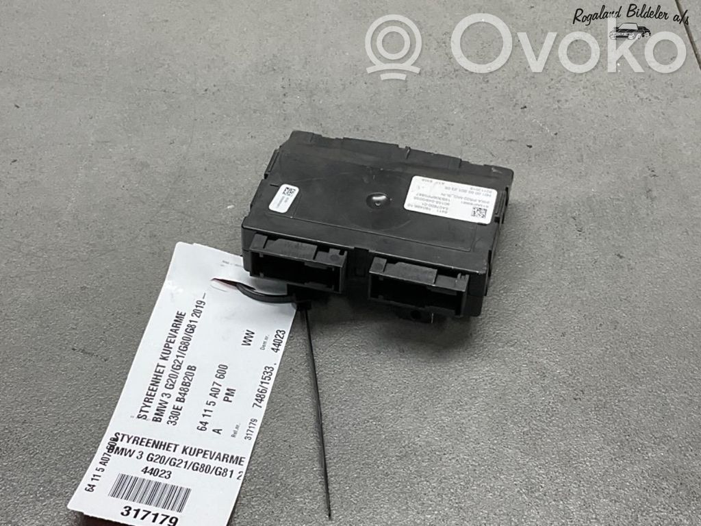 BMW 3 G20 G21 Air conditioning/heating control unit 