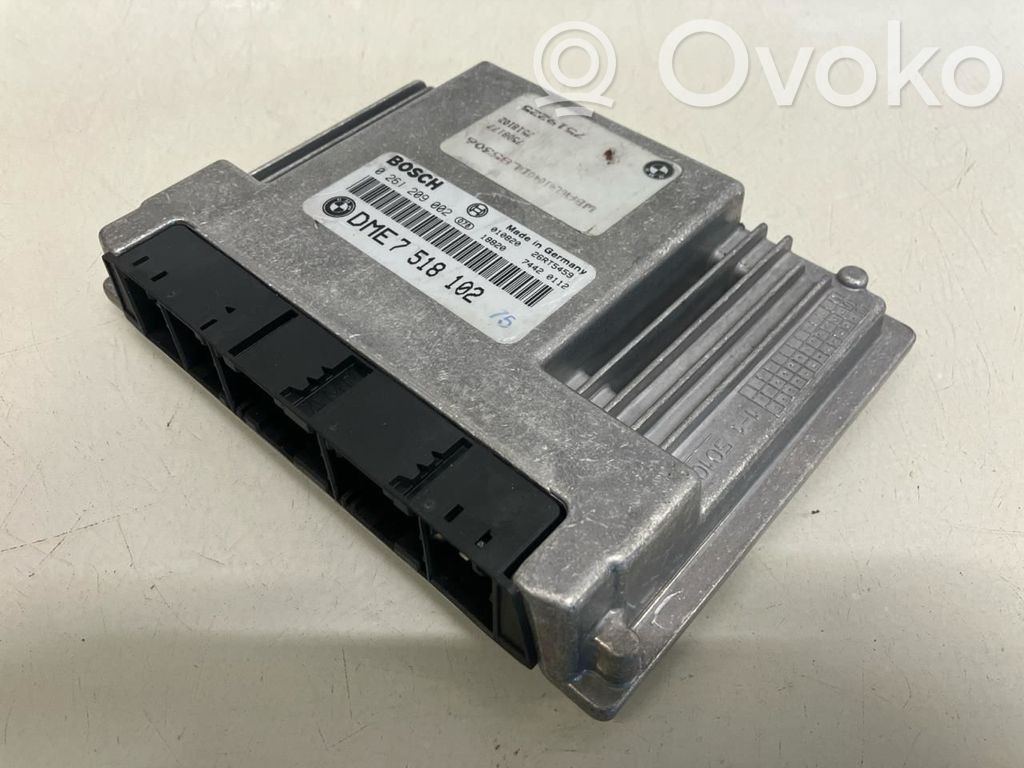 BMW 7 E65 E66 Unité de commande, module ECU de moteur 