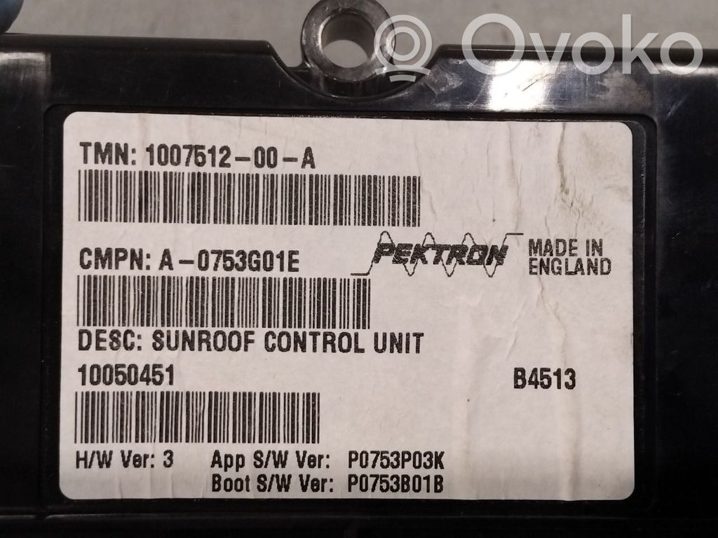 Unité de commande / module de toit ouvrant   100751200A,100751200A