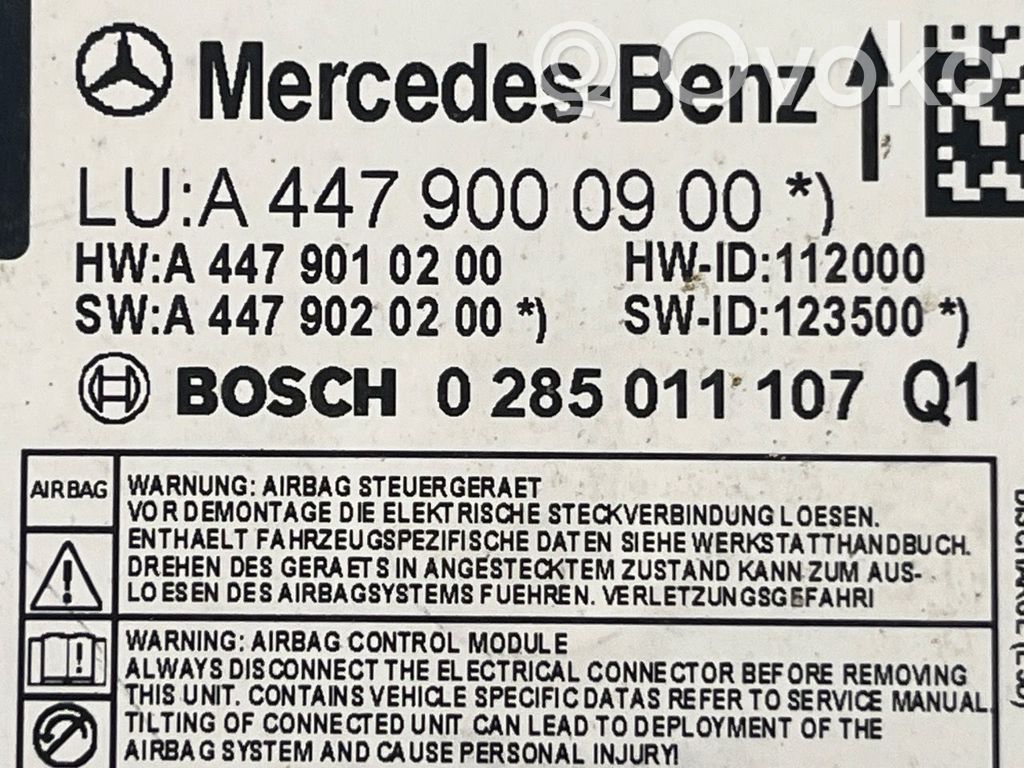 Mercedes-Benz Vito Viano W447 Airbagsteuergerät 