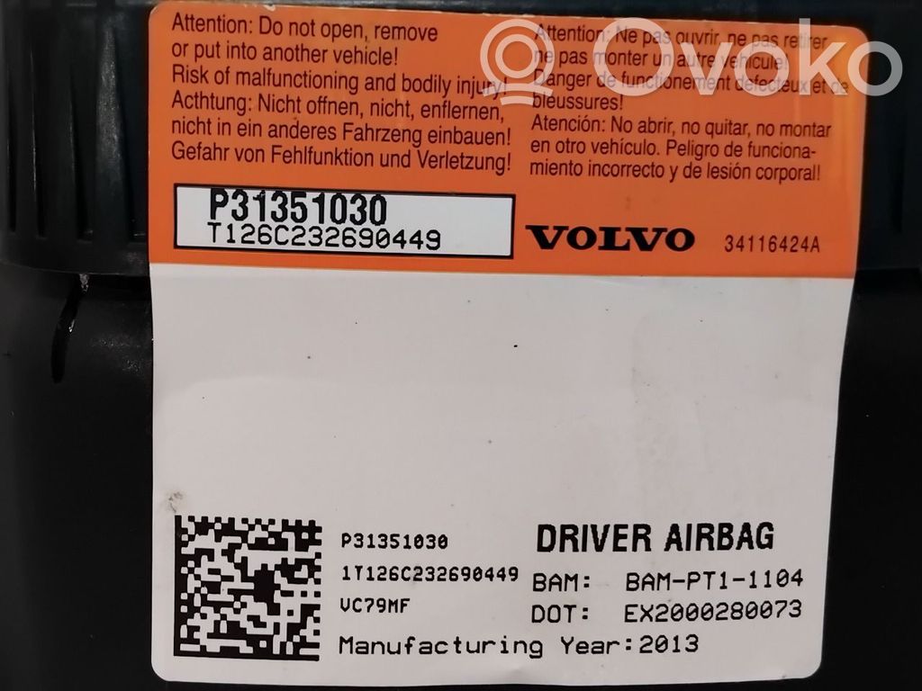 Volvo V60 Airbag dello sterzo 