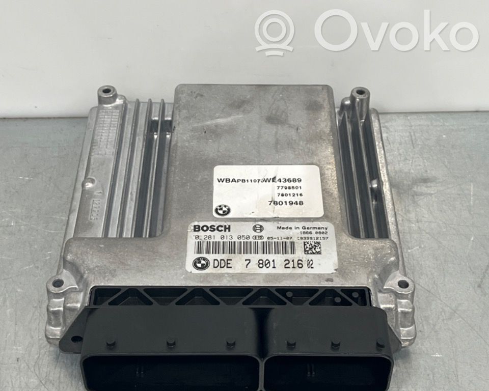 Engine control unit/module ECU   13617809360,0281013050,7801216,0281013050,13617809360,7801216