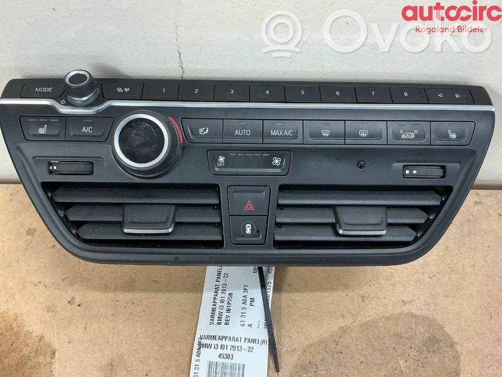 BMW i3 Console centrale, commande chauffage/clim 