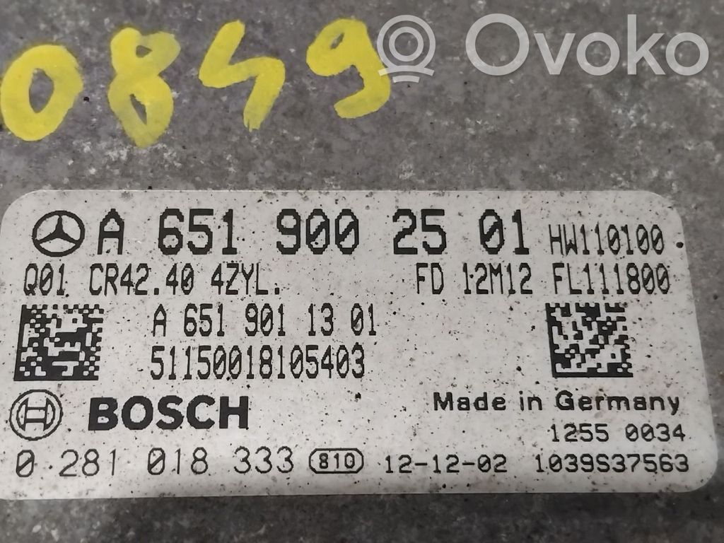 Mercedes-Benz GLK (X204) Komputer / Sterownik ECU silnika 