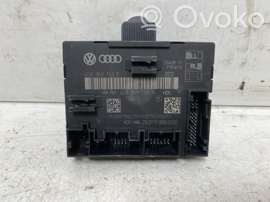 Audi A6 S6 C7 4G Unitate/modul comandă uși 