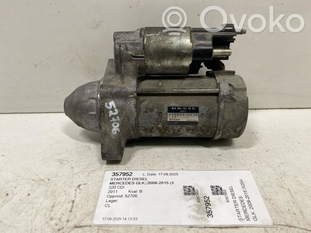 Mercedes-Benz GLK (X204) Electromotor 