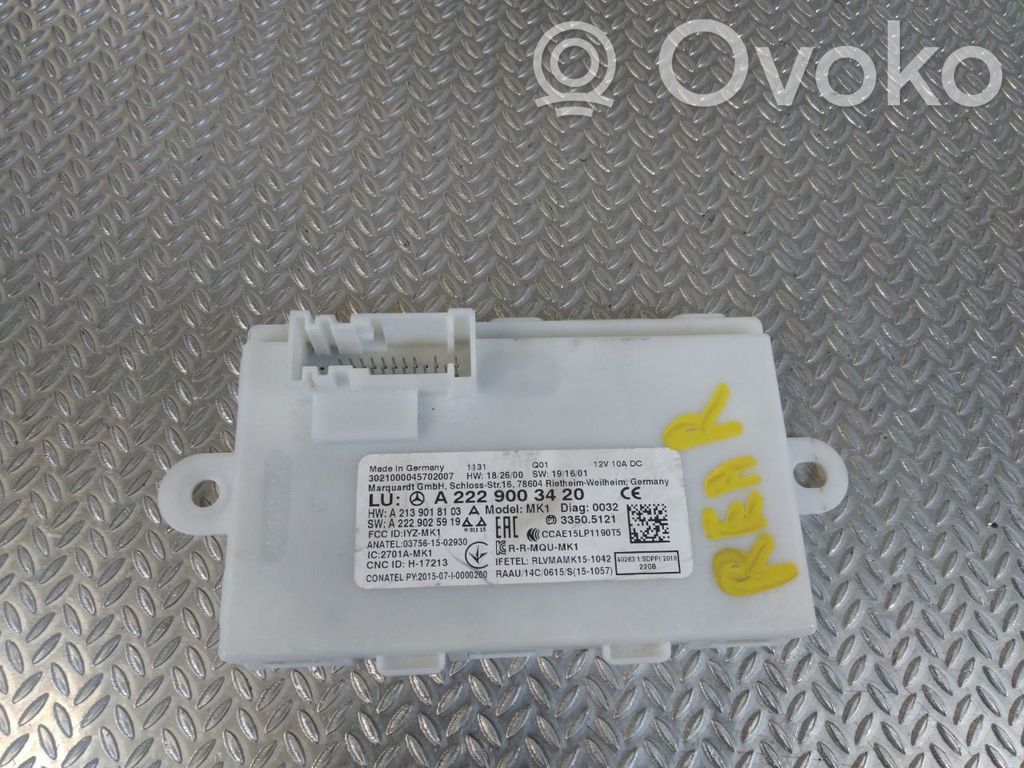 Mercedes-Benz EQC Module de contrôle sans clé Go 