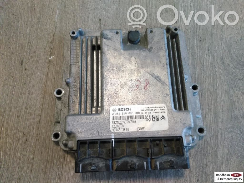 Engine control unit/module ECU   1860B501,1860B502,0281016895,1860B501,1860B502,9663757980,9666913680,9666913780