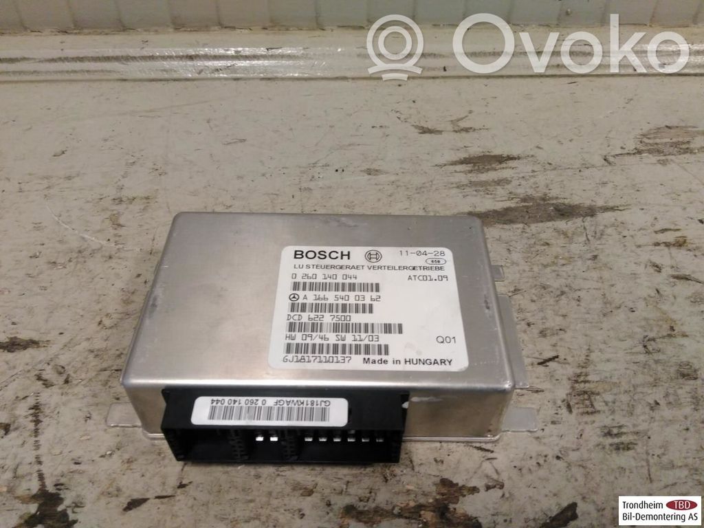 Centralina/modulo ECU ripartitore di coppia   0260140044,A1665400362,A1665400462,A1669002016
