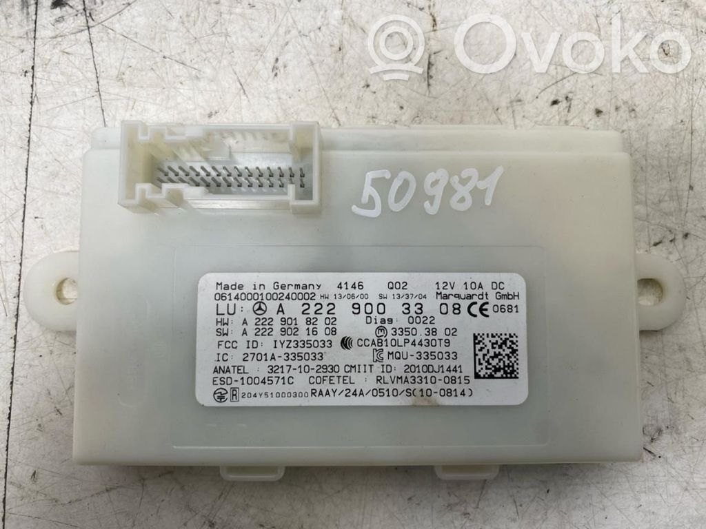 Mercedes-Benz S W222 Centralina/modulo keyless go