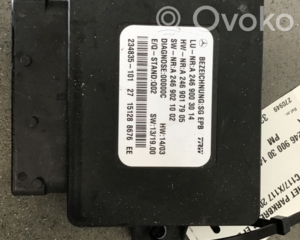 Mercedes-Benz CLA C117 X117 W117 Module de commande de frein à main