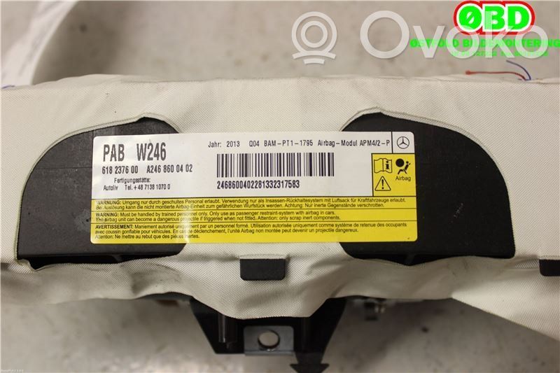 Mercedes-Benz B W246 W242 Airbag del passeggero 