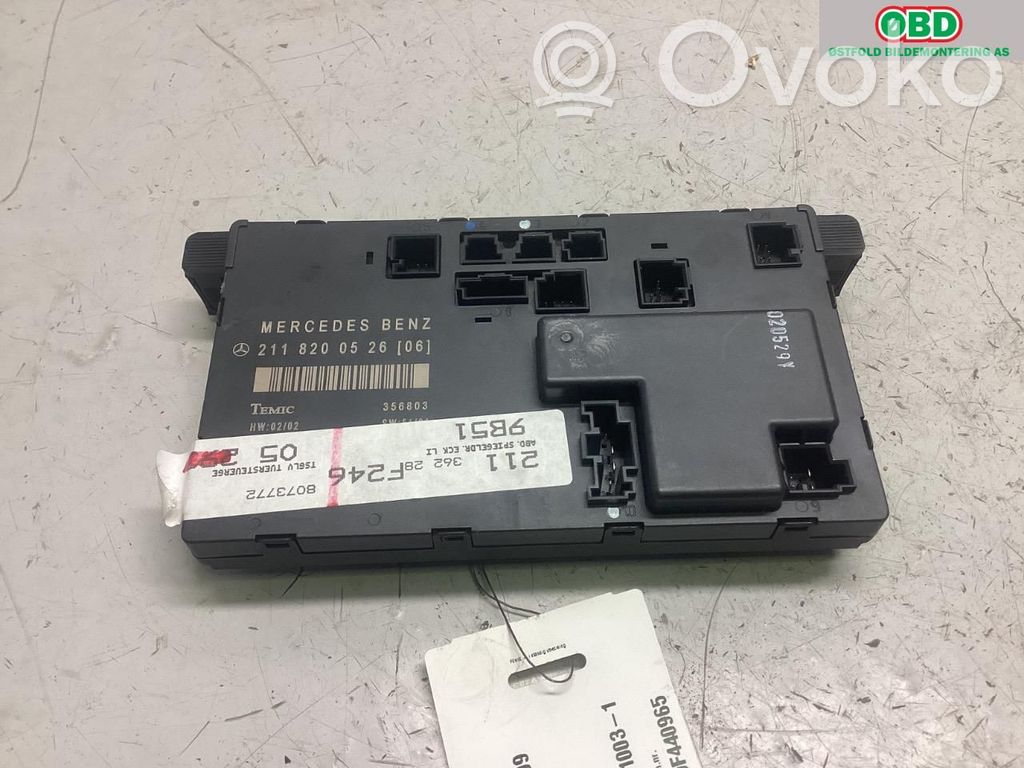 Mercedes-Benz E W211 Centralina/modulo portiere 