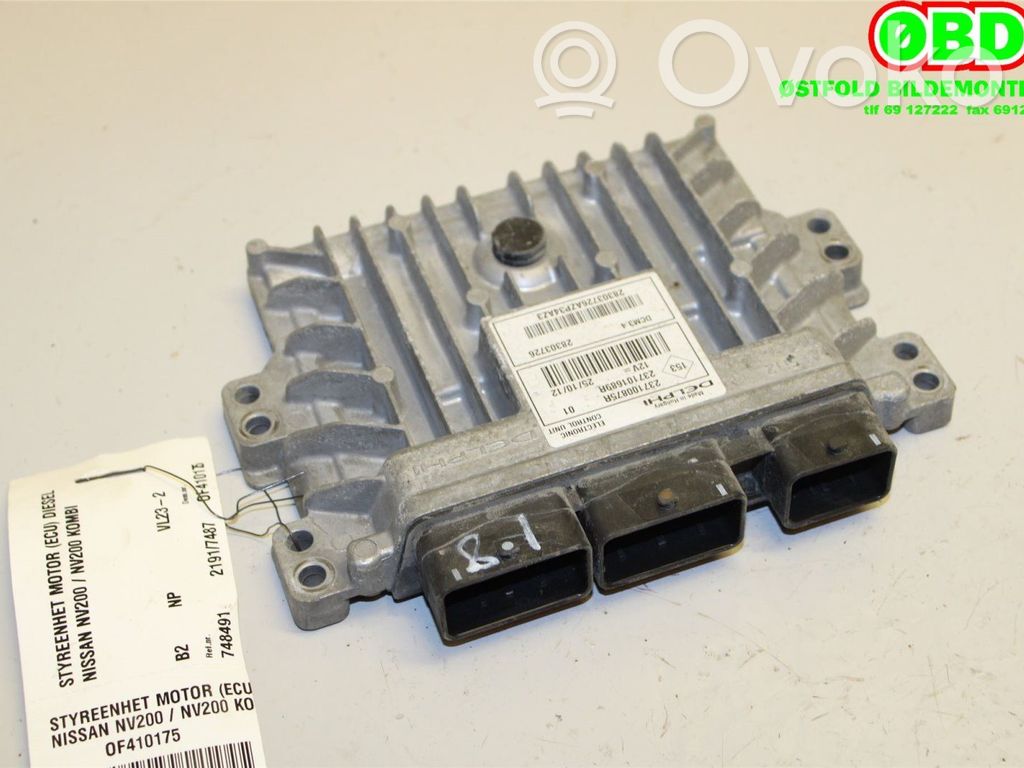 Nissan NV200 Unité de commande, module ECU de moteur 