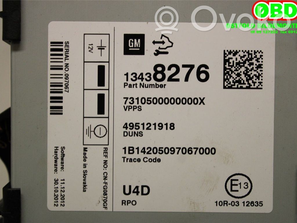 Opel Astra J Altre centraline/moduli
