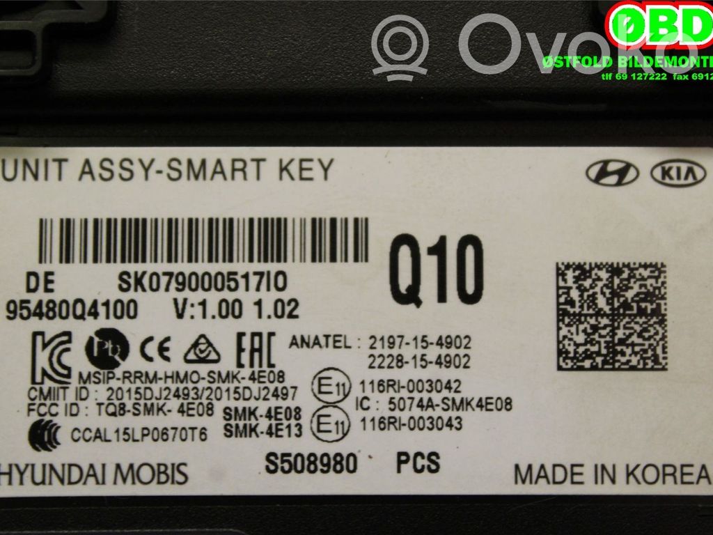 KIA Niro Keyless (KESSY) go control unit/module 