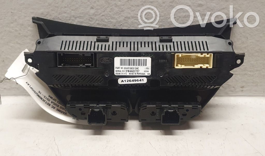 Console centrale, commande chauffage/clim   2056864,DV4T18C612AC,DV4T18C612AC,2056864,DV4T18C612AC