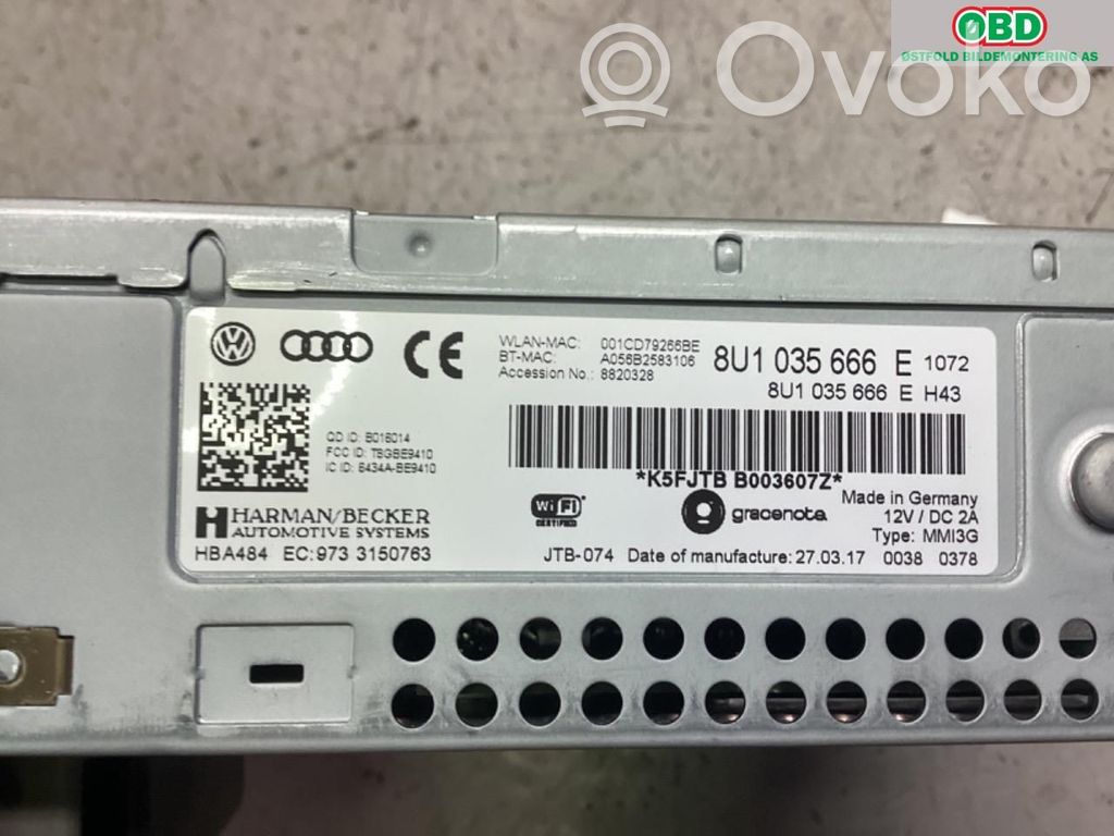 Audi Q3 8U Radio / CD-Player / DVD-Player / Navigation 
