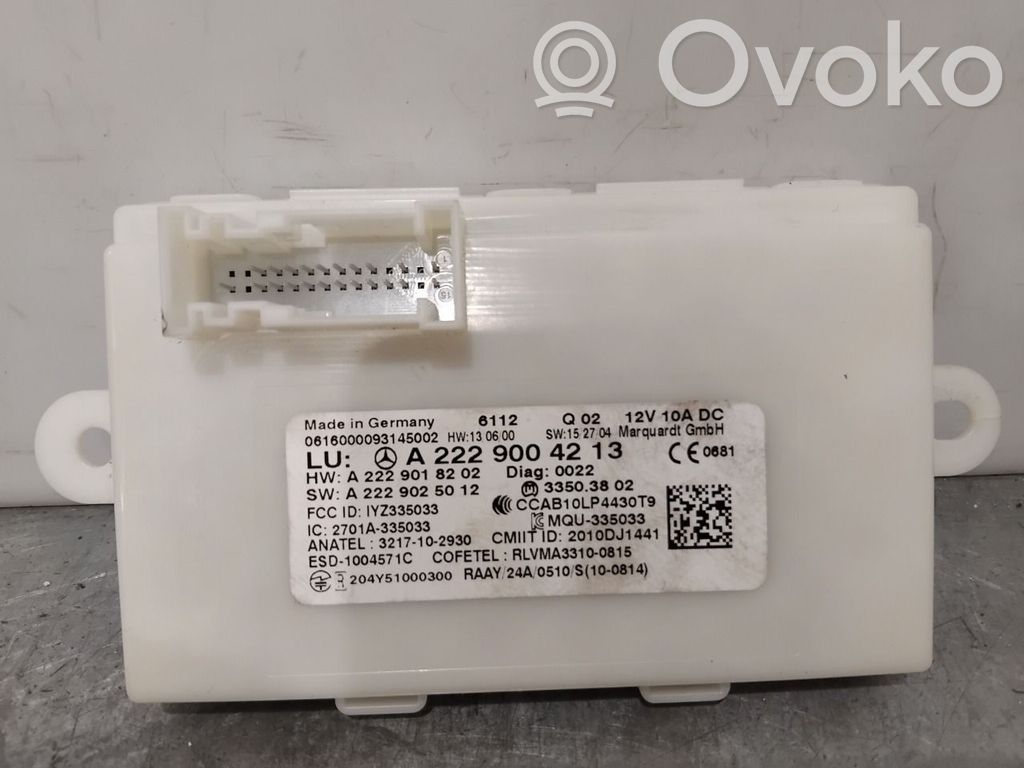Mercedes-Benz C W205 Module de contrôle sans clé Go 