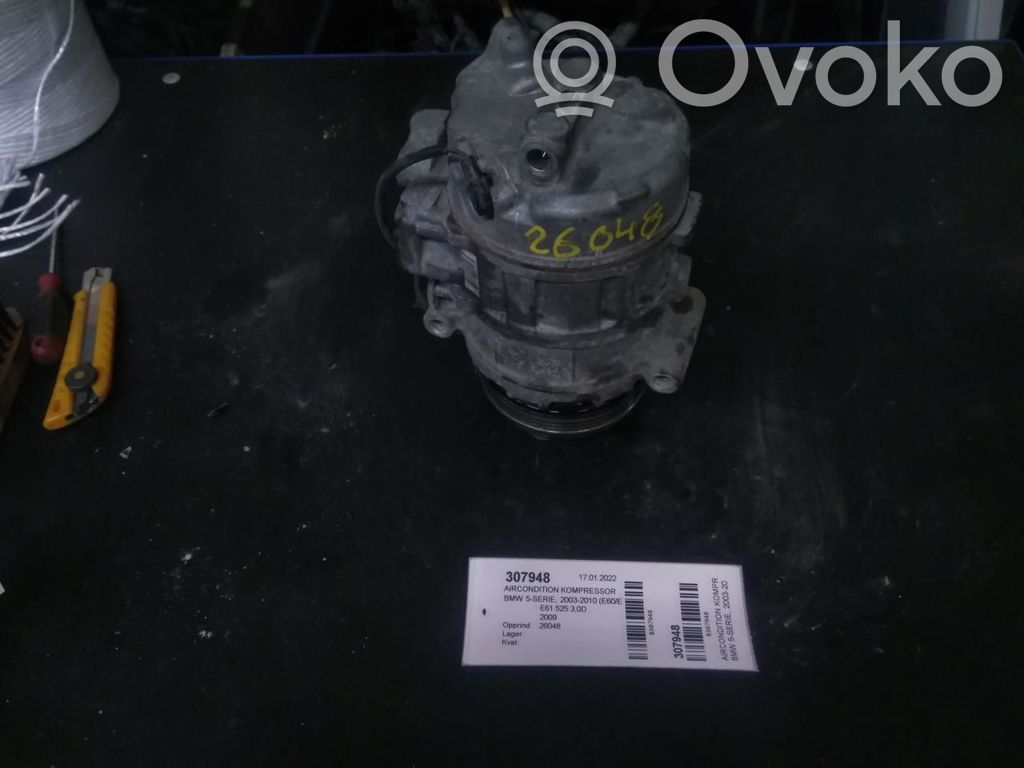 BMW 5 E60 E61 Klimakompressor Pumpe 