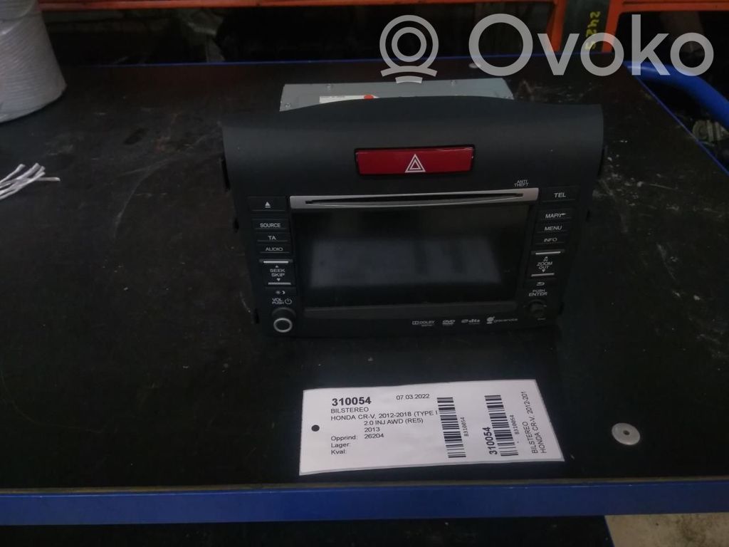 Honda CR-V Panel / Radioodtwarzacz CD/DVD/GPS 