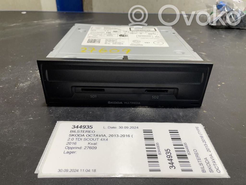 Skoda Octavia Mk3 (5E) Unité principale radio / CD / DVD / GPS