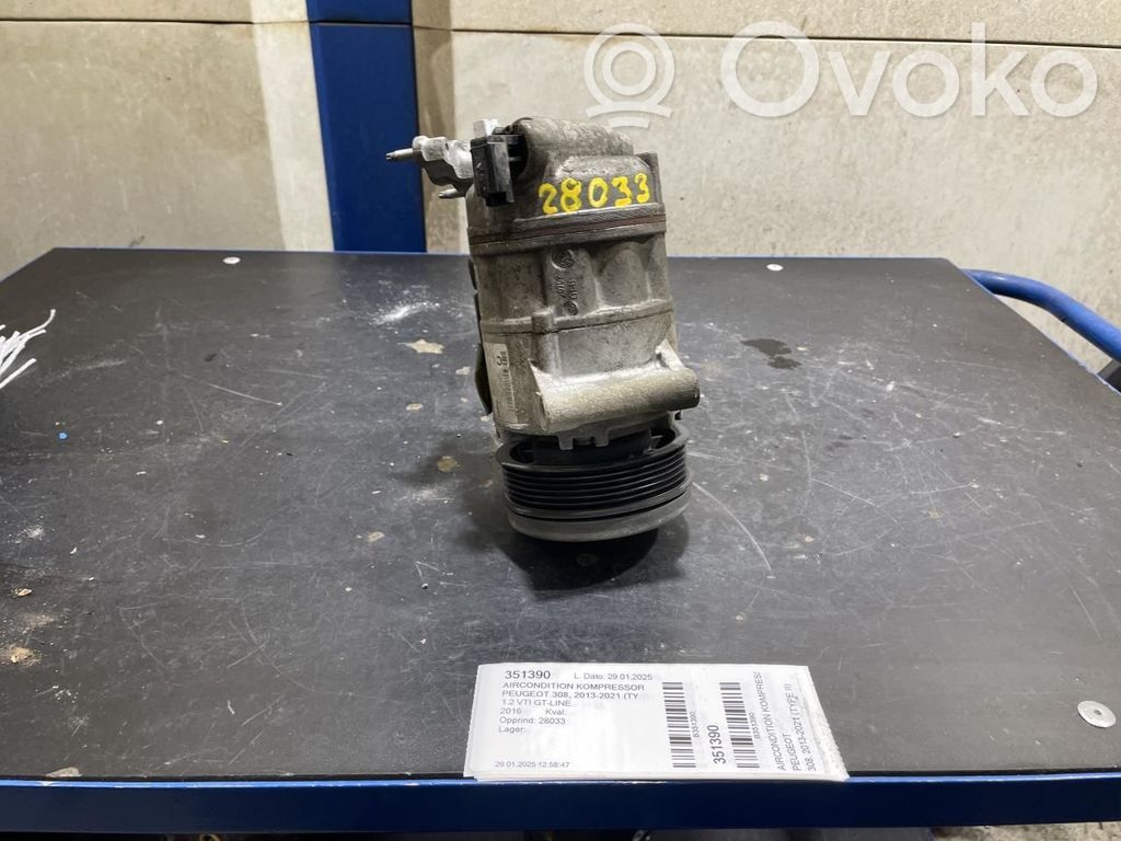 Peugeot 308 Klimakompressor Pumpe 