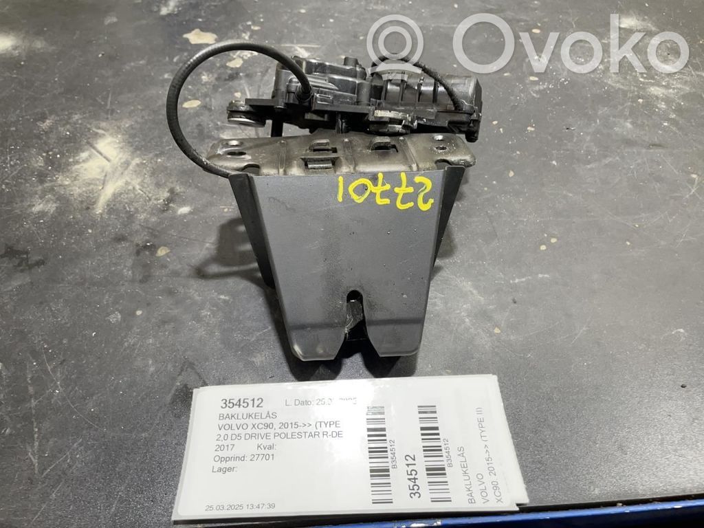 Volvo XC90 Blocco chiusura del portellone