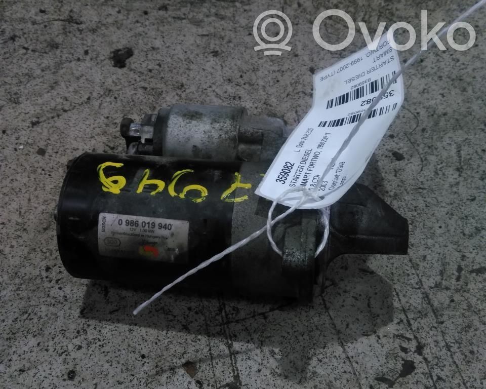 Smart ForTwo I MC01 Motor de arranque 