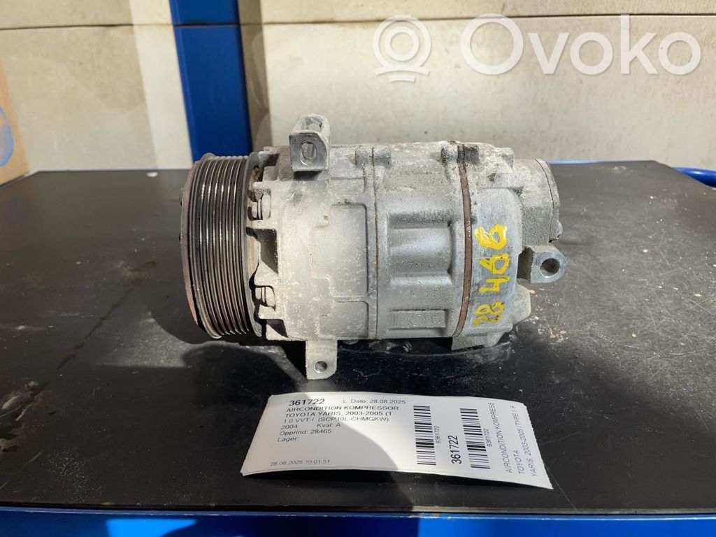 Toyota Yaris Kompresor / Sprężarka klimatyzacji A/C 