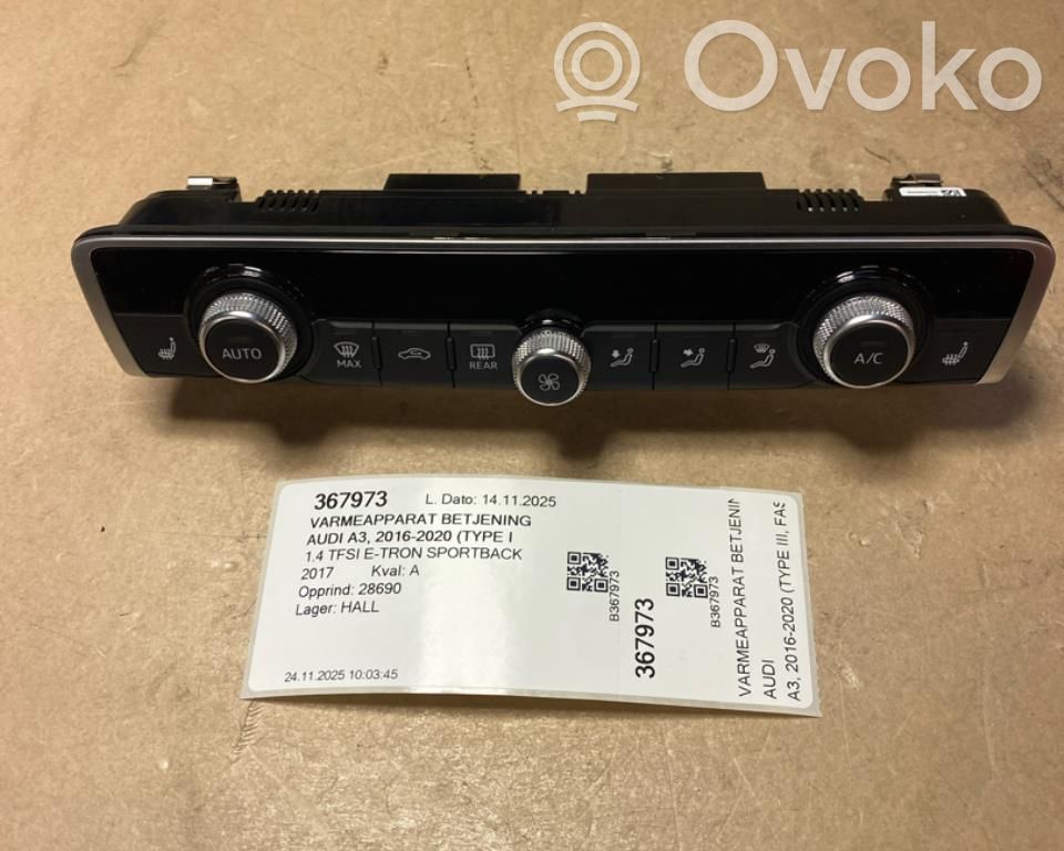 Panel klimatyzacji / Ogrzewania   8V0820043R,8V0820043RIMJ,8V0820043AQIMJ,8V0820043AQIMJ,8V0820043R,8V0820043RIMJ