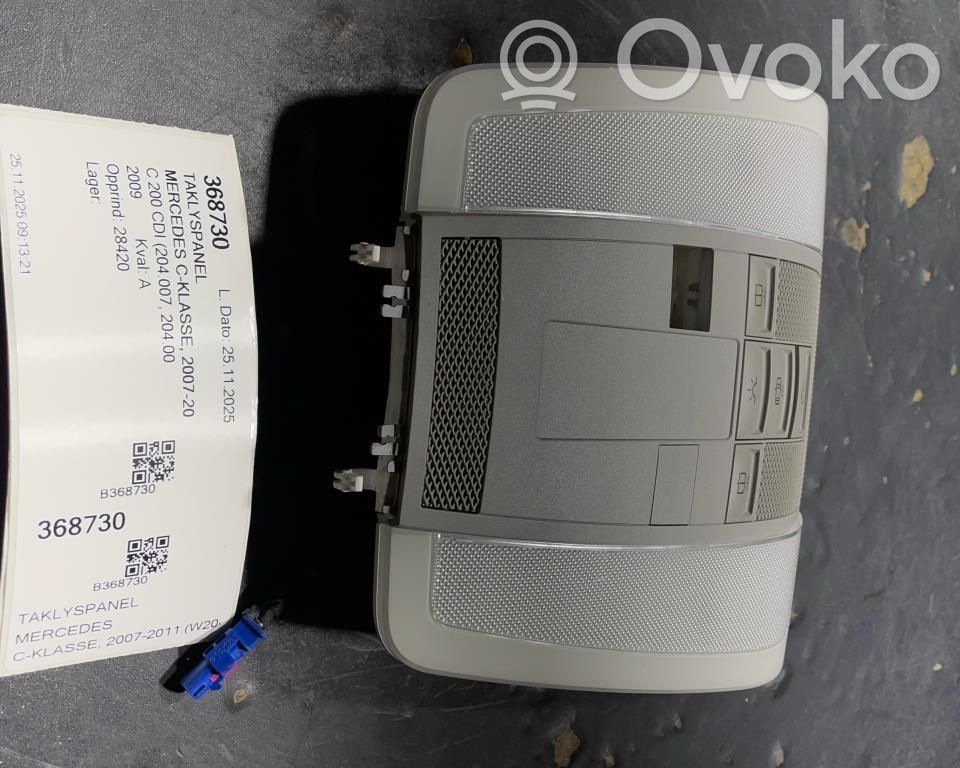 Mercedes-Benz C W204 Interruptor de control del panel de luces 