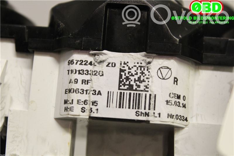 Peugeot 2008 I Console centrale, commande chauffage/clim