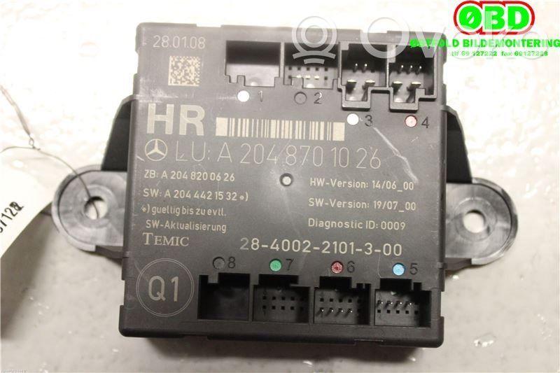 Mercedes-Benz C W204 Unité de commande module de porte
